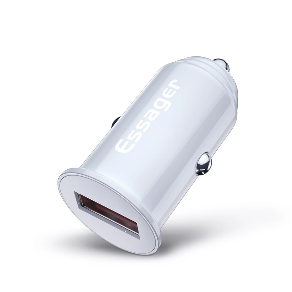 White Автомобильное зарядное устройство Essager mi ni USB Quick Charge 3,0 Автомобильное зарядное устройство для телефона для Xiaomi mi samsung iPhone QC3.0 QC Быстрая зарядка для мобильного автомобиля - Тип штекера: White