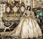 Женское свадебное платье It's yiiya, винтажное Королевское Платье цвета шампанского с фатиновой аппликацией и блестками на лето 2019