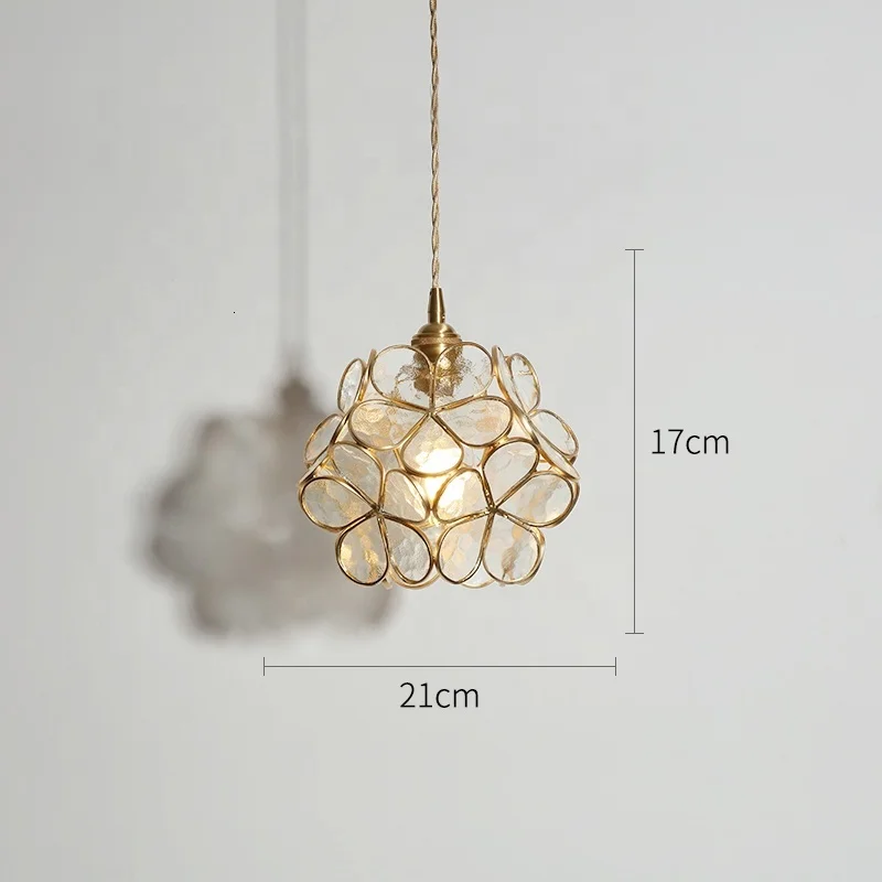 Современный подвесной светильник в виде цветка люстра из стекла для дома кухни