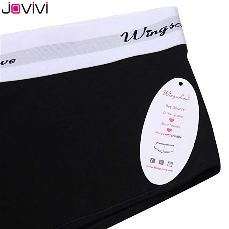 Jovivi, 3 шт., женские трусы для мальчиков, спортивные сексуальные бесшовные трусики, трусы, разноцветные, размер S-L, черные/белые/серые, Wingslove, трусики