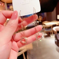2021 new fashion korean temperament web celebrity long pendant fringed earrings for women jewelry accessories girl party
