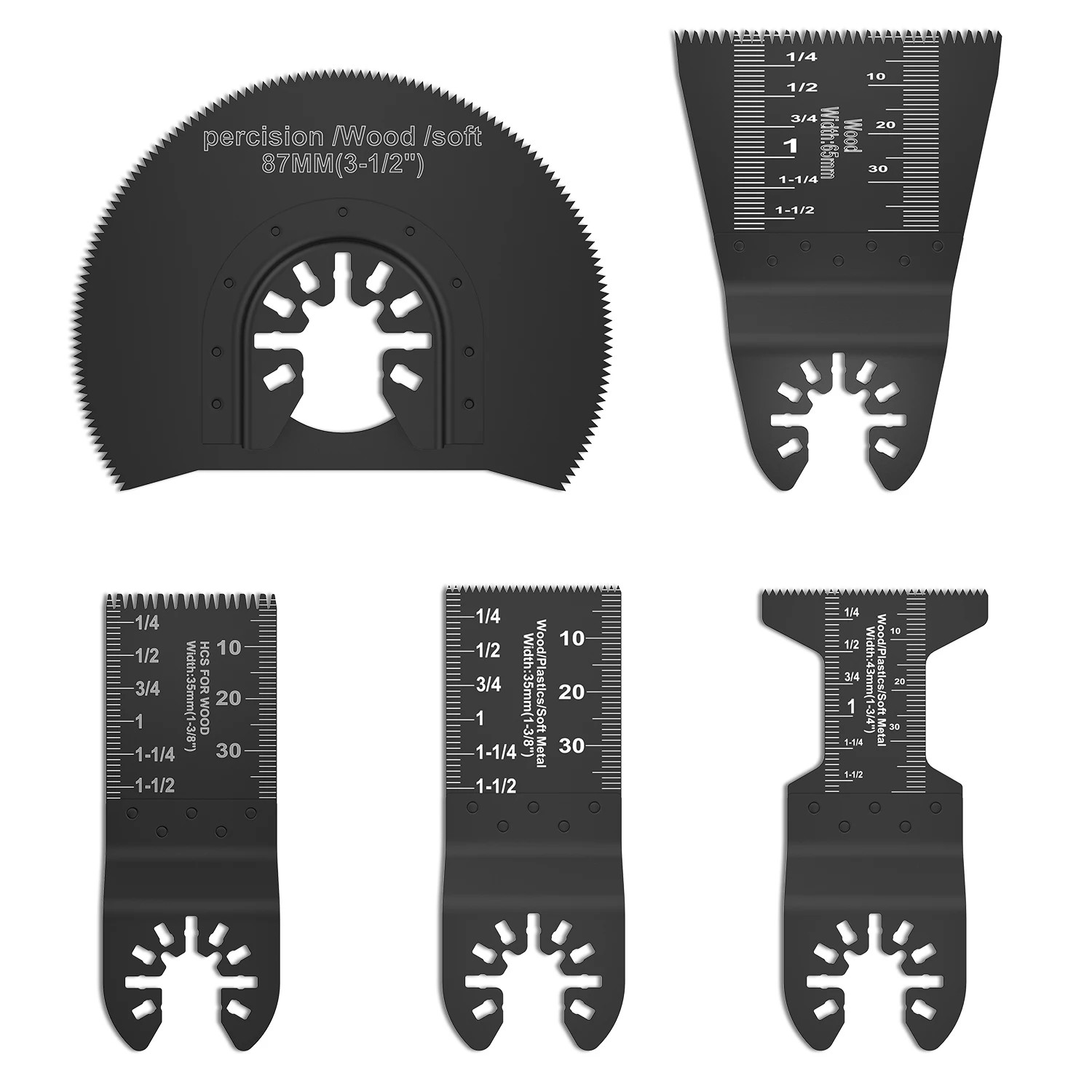 

5Pcs Multi Tool Mix Saw Blades Set for Parkside Workzone Einhell Challenge AEG Multi Power Tools Accessories