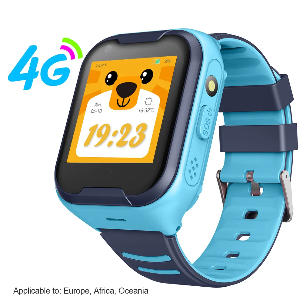 EU AF OA Version LEMFO 4G Детские Смарт-часы Детские gps Wi-Fi LBS позиционирование IP67 водонепроницаемый аккумулятор 650 мАч камера видео умные часы для детей - Цвет: EU AF OA Version