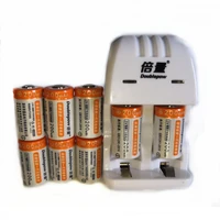 8pcs original 3v 200mah cr2 rechargeable battery 3v rechargeable lithium battery cr2cr123a universal smart charger