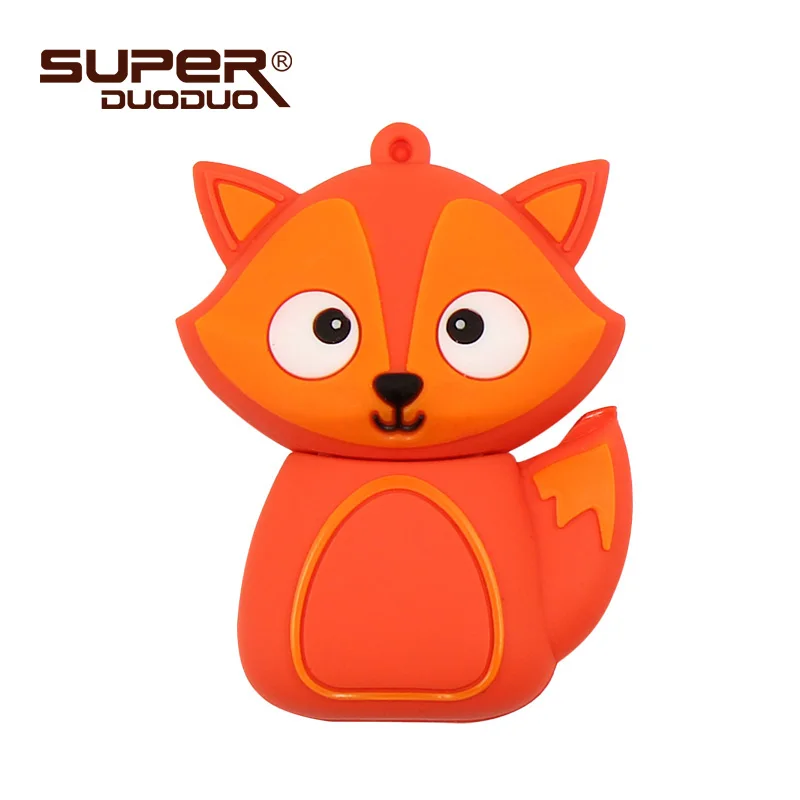 M3 Fox Милый мультяшный семейный флеш-накопитель 4 ГБ 8 ГБ USB флеш-накопитель 16 ГБ флеш-накопитель 32 ГБ флеш-накопитель USB 64 ГБ 128 Гб карта памяти usb - Цвет: M3 Fox