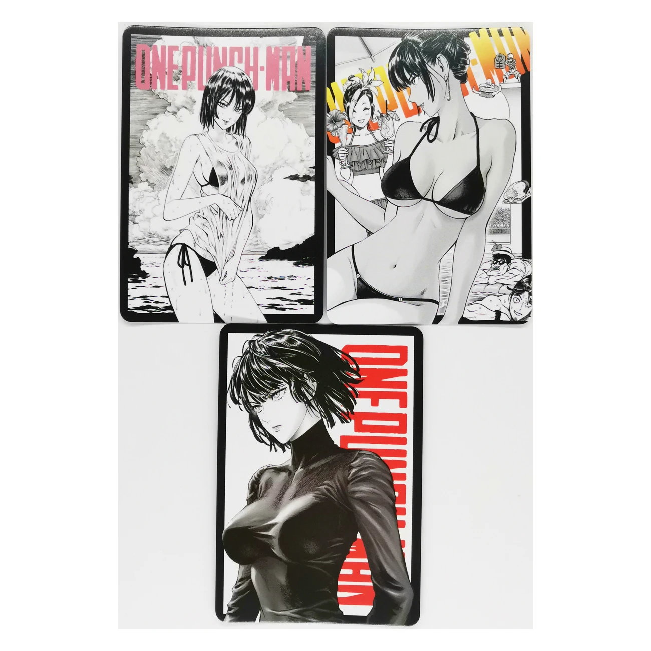 

3pcs/set ONE PUNCH MAN Fubuki Sexy Swimsuit Refraction Process Toys Hobbies Hobby Collectibles Game Collection Anime Cards