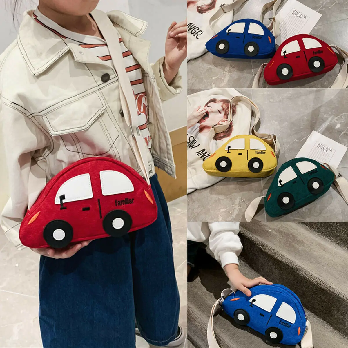 Новинка 2019 года Брендовая детская сумка на плечо с милым мультяшным автомобилем
