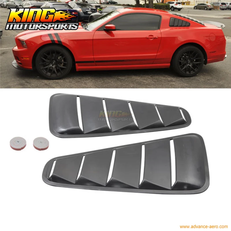 Подходит для 2010-2014 Ford Mustang 2DR 5 Вентиляционное боковое окно жалюзи Чехлы Mach Style |