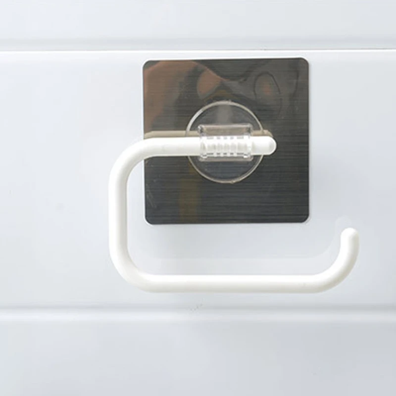 

Toilet Paper Holder Wall-Mounted Holder Punch Free For Bathroom Kitchen Hanging Towel Plastic Wrap And Daily Supplies