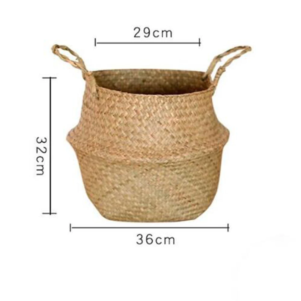 Морские водоросли Цветок плетеные корзины горшок творческих ротанг корзина для