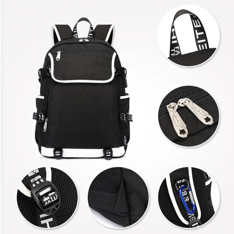 

New men's casual usb backpack Korean style college students simple schoolbag Oxford waterproof travel bag Fashion schoolbag girl