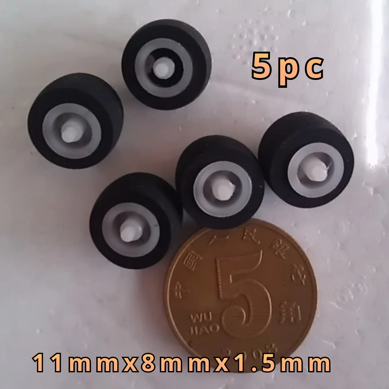 

5pc 11mmx8mmx1.5mm car retractor press belt pulley deck audio pressure recorder cassette deck pinch roller tape Card Seat player