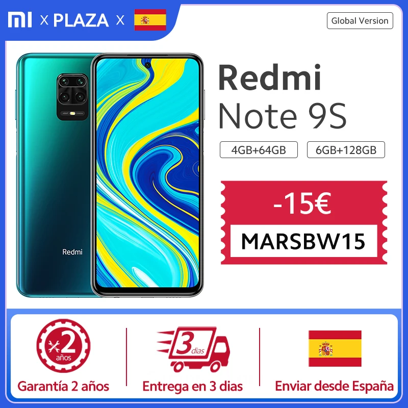 Глобальная версия Xiaomi Redmi Note 9S 64GB 128GB смартфон 9s Snapdragon 720G 6 67 &quotFHD DotDisplay 5020 мА/ч 18 Вт