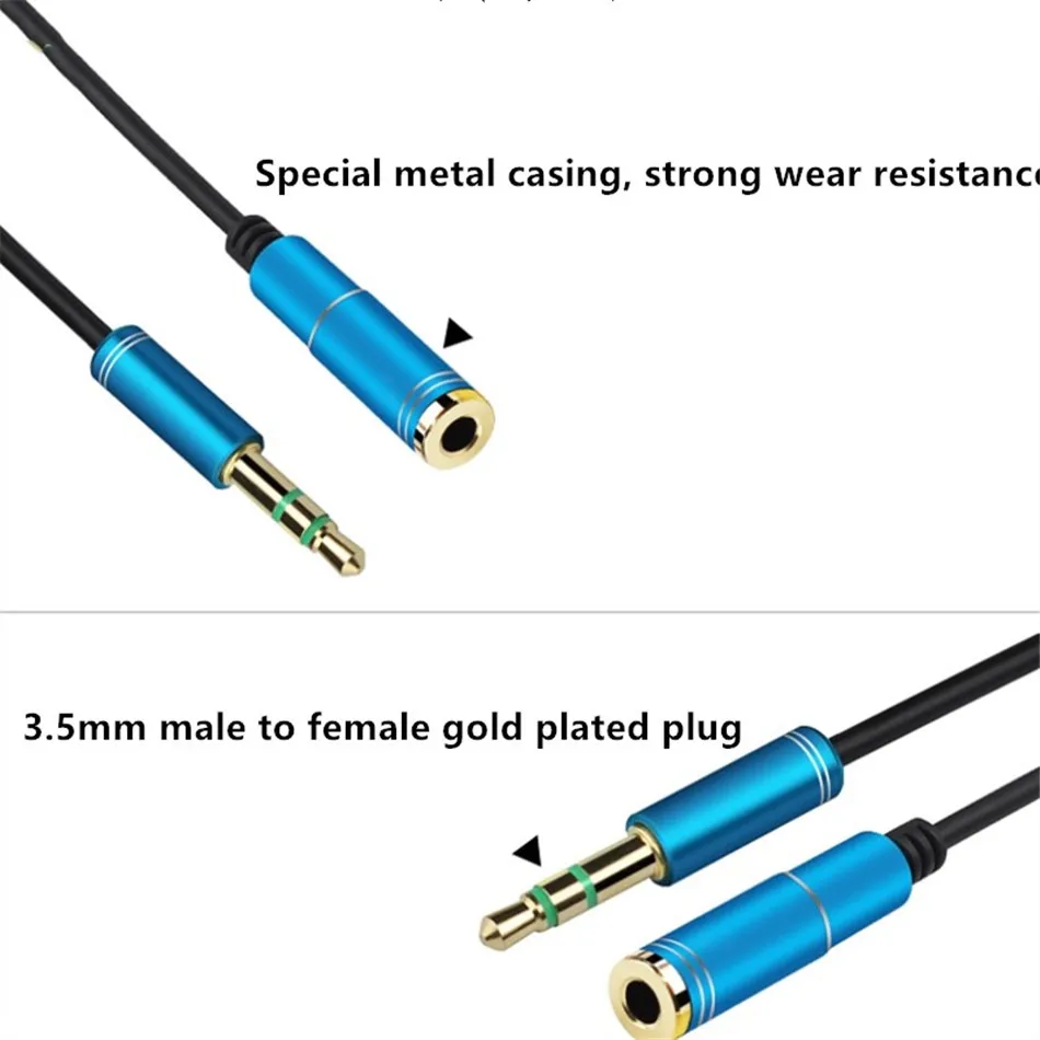 Аудиокабель-удлинитель с разъемом 3 5 мм штекер-гнездо для наушников кабель AUX