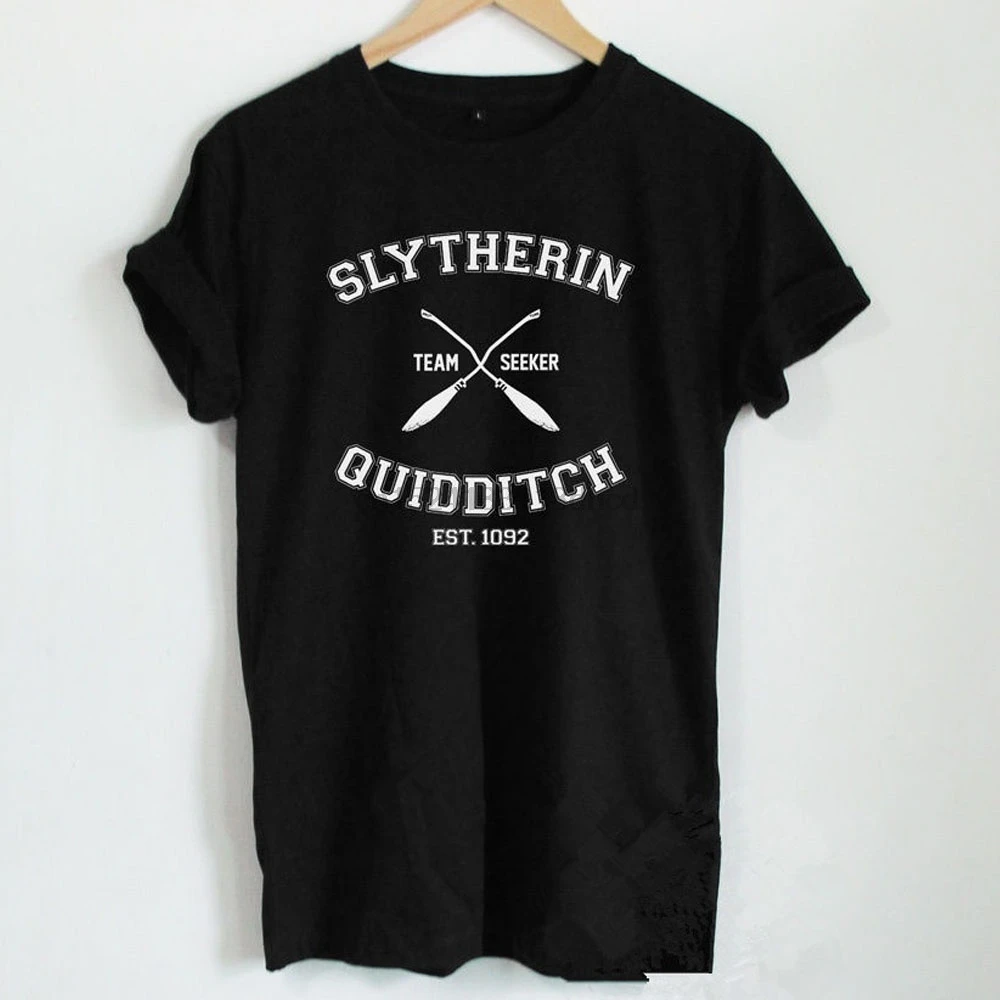 SLYTHERIN QUIDDITCH рубашка команда искатель футболка одежда для мужчин и женщин Женская