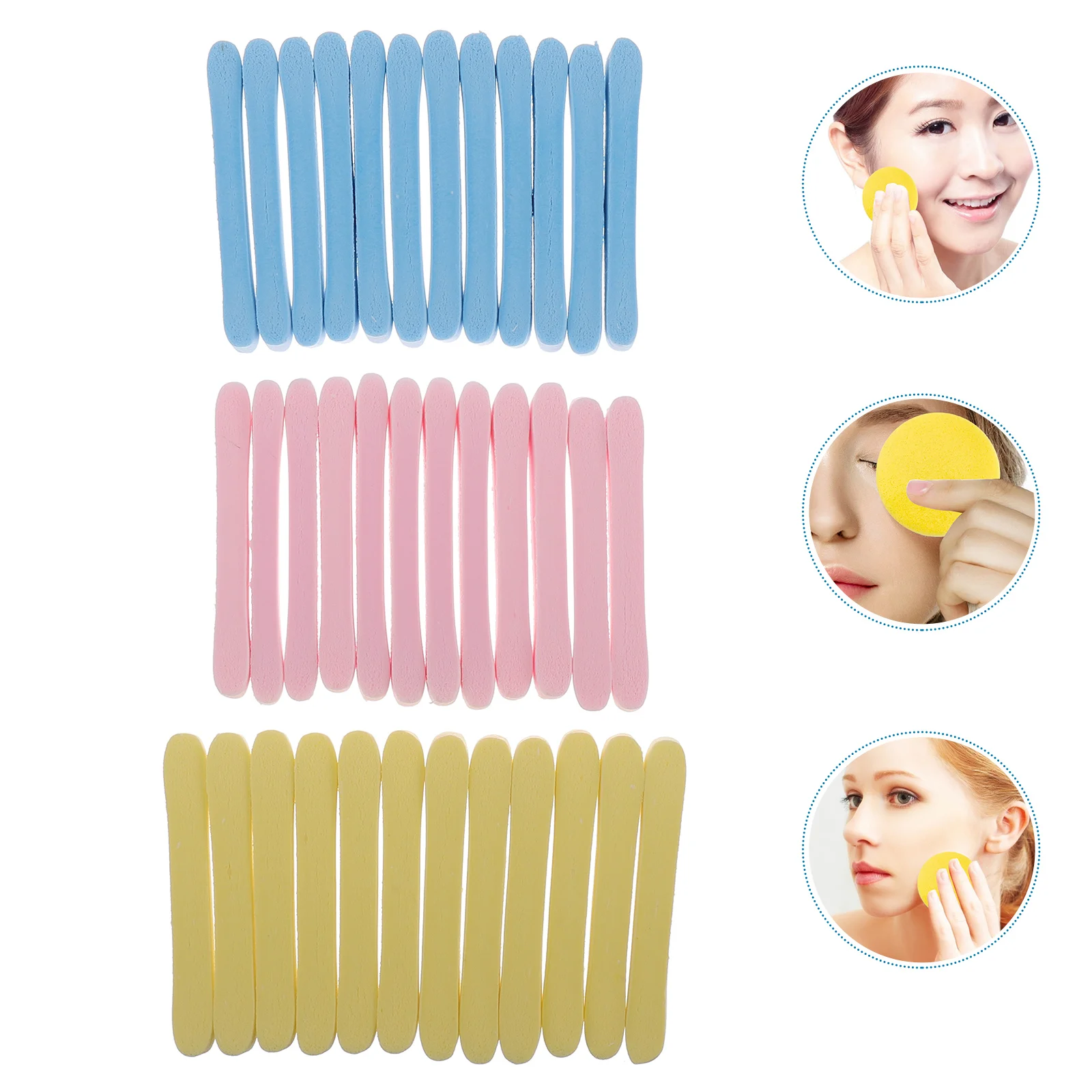 

108Pcs Compressed Round Face Wash Exfoliating Sponge Facial Makeup Remover Pad