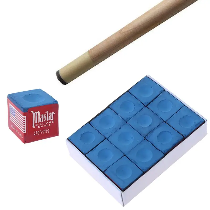 MagiDeal 12 Pieces Billiard Chalk Snooker Pool Cue Tip Billiards Accessories