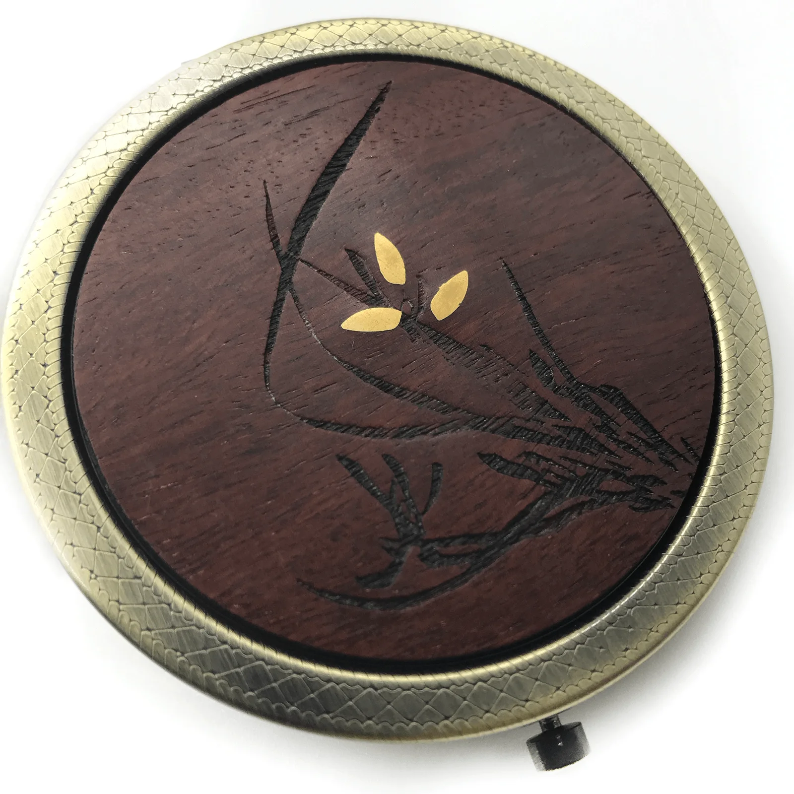 Зеркало из красного дерева двухстороннее зеркало портативное для макияжа