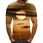 Футболка мужская с 3D-графикой, модная Повседневная рубашка с круглым вырезом, в стиле Харадзюку, летняя одежда