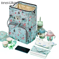 insular cartoon mummy bag maternity baby diaper bag large capacity nursing bag travel backpack designer baby care nappy bag