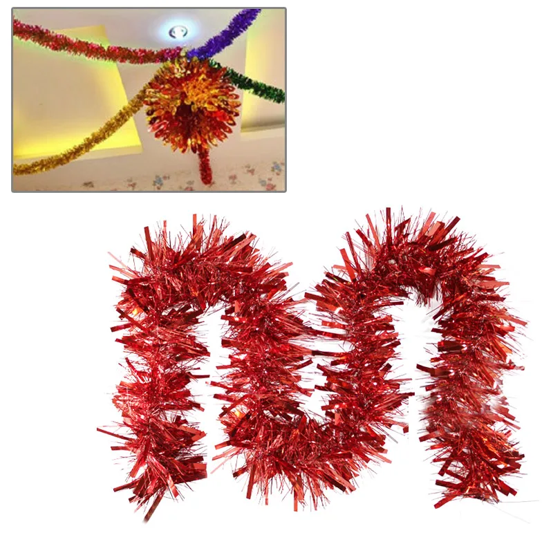 2 м Рождественская елка Праздничная мишура розового цвета зеленый цвет