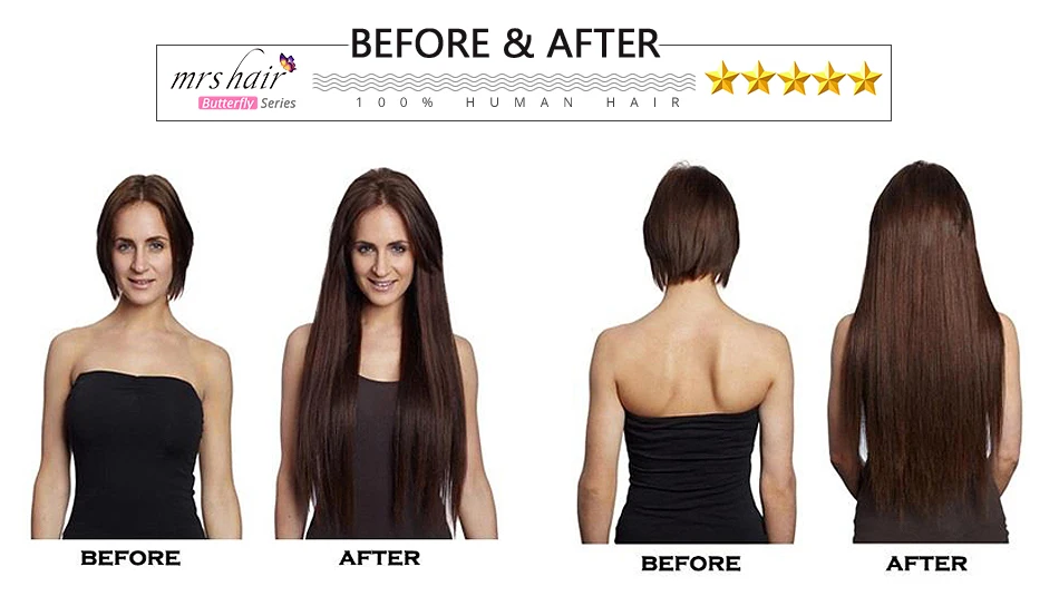 MRS HAIR, 1 г/шт., Омбре, накладные прямые волосы Remy Nail, кератиновые человеческие волосы, 50 шт., 14 дюймов, 18 дюймов, 20 дюймов