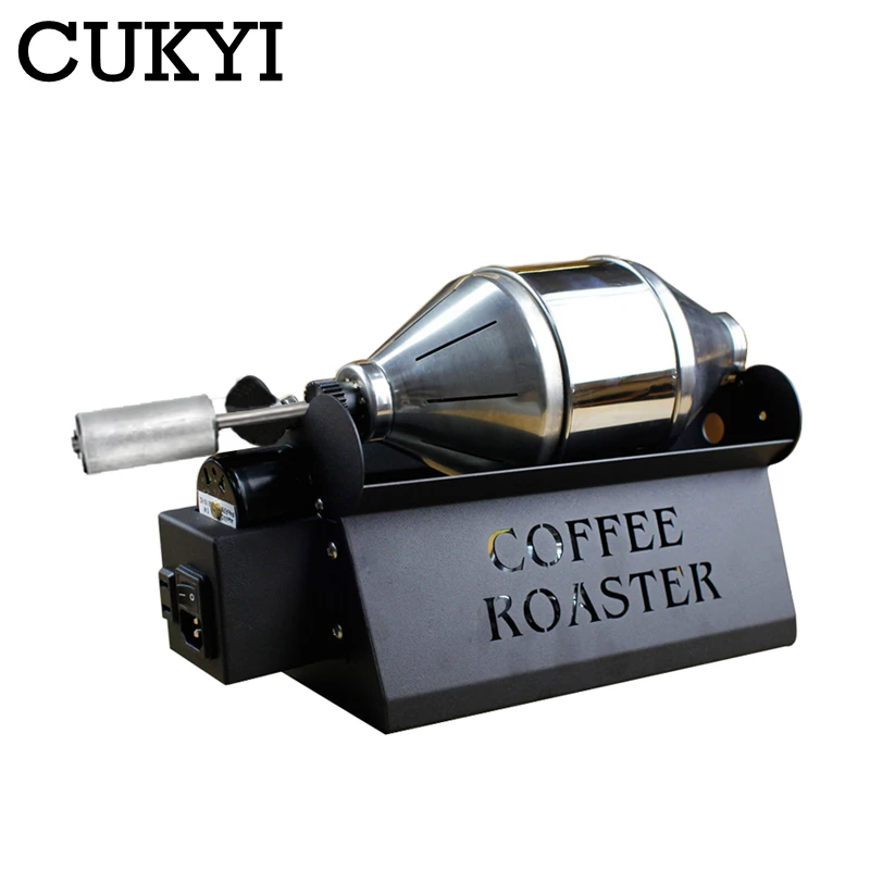 CUKYI 200g Electric coffee roasting machine Gas direct fire Coffee roaster Nut Roaster hosehold coffee baking machine 110V/220V