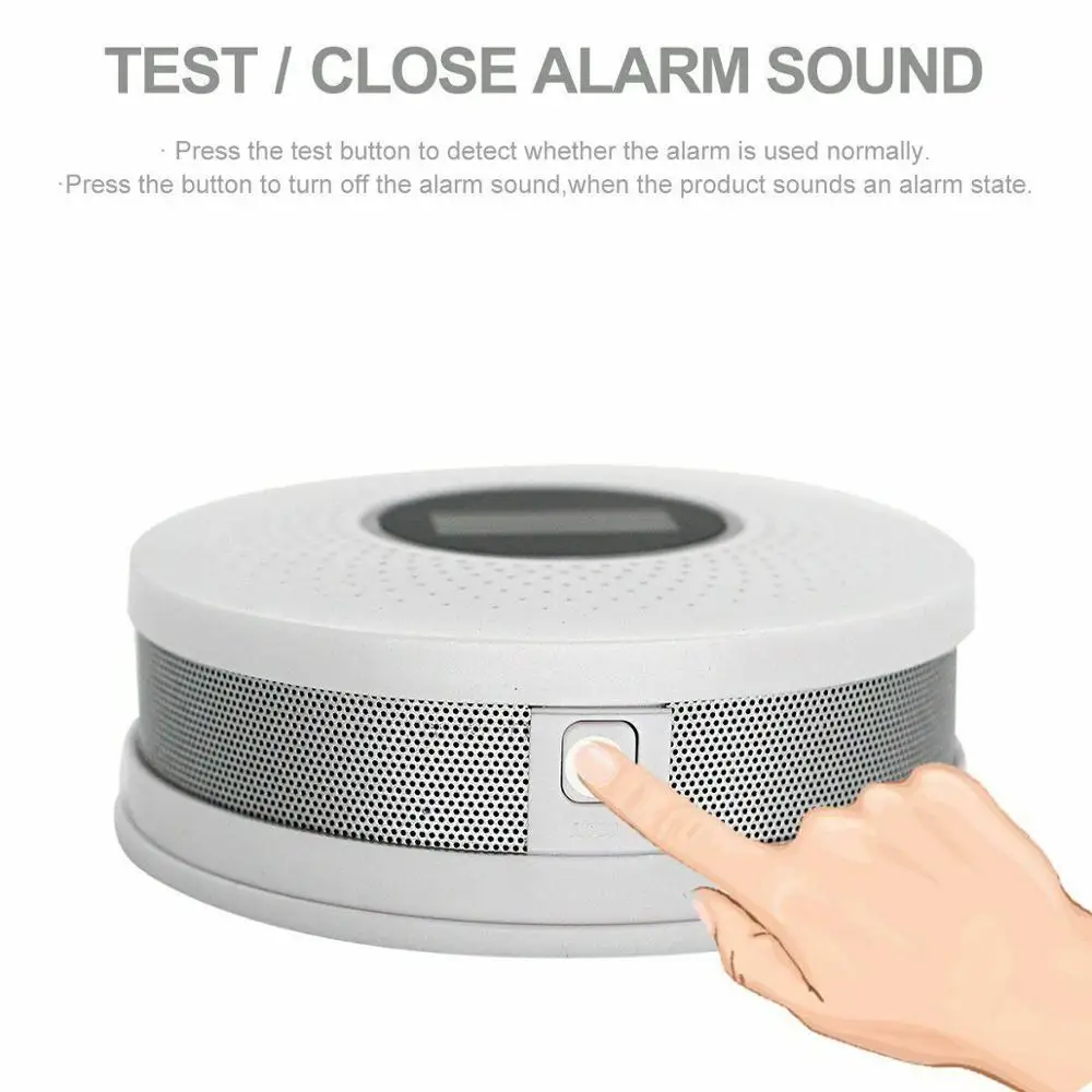 2 IN 1 CO Smoke Carbon Monoxide Detector Audio Tester Alarm High Alert Security | Безопасность и защита