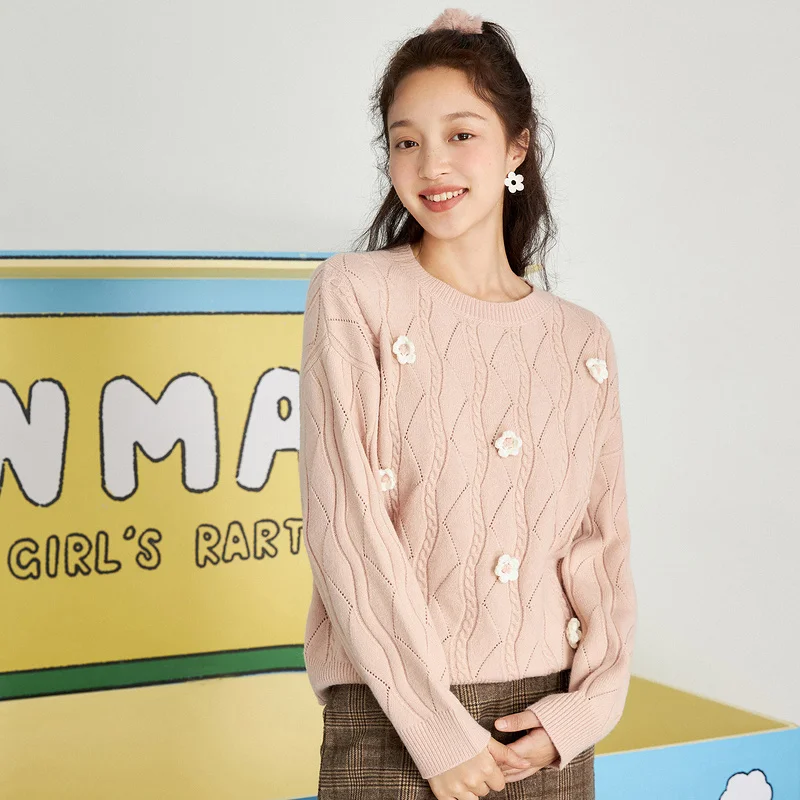 Женский свитер INMAN осенне-зимний Повседневный милый элегантный Свободный