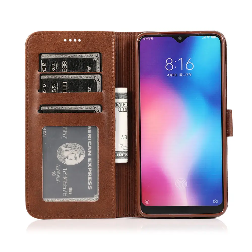 Роскошный флип чехол для Xiaomi Mi 9T Pro 8 9 SE A2 Lite классические чехлы из искусственной