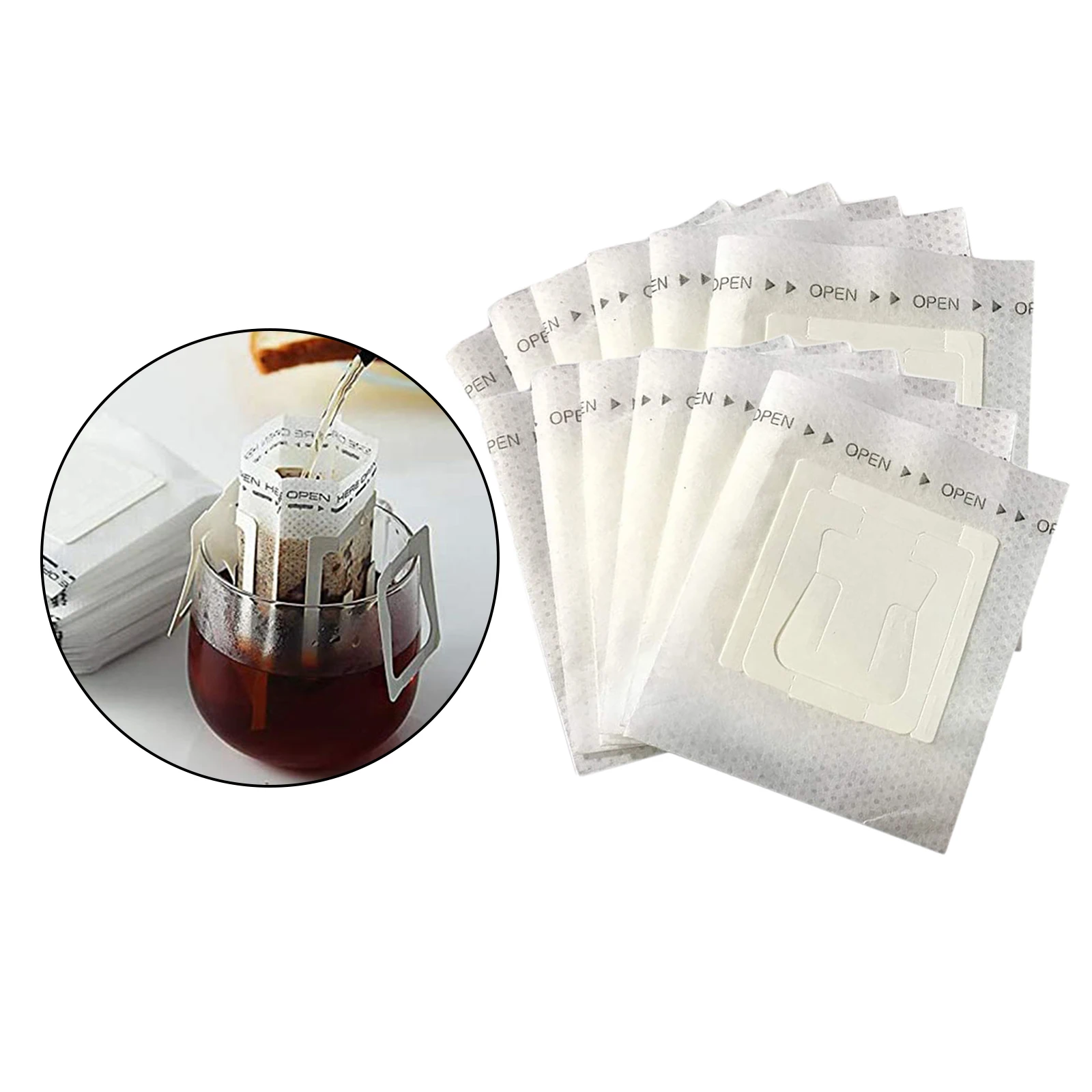 

Портативный Кофе фильтр Бумага сумка однопорционной предназначены для одноразового использования Кемпинг Офис кафе 2.95x3.54 дюйма/7.5x9cm