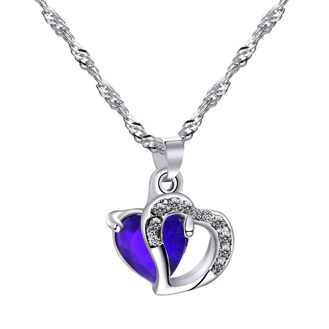 1 шт Vinatge сердце любовь ожерелья и кулоны Shellhard Женские Элегантные горный хрусталь