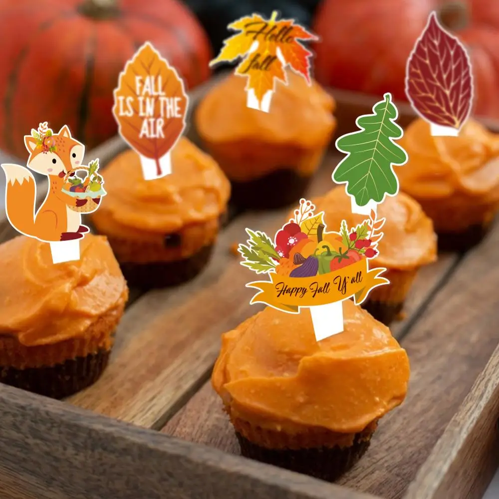 Вечерние украшения в джунглях с днем рождения баннер торт Топпер Тыква кленовый