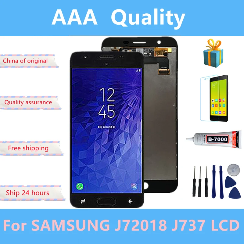 

Samsung Galaxy J7 2018 J737 LCD J737A J737P J737V J737T LCD Display Touch Screen Digitizer Replacement Can Adjust Brightness