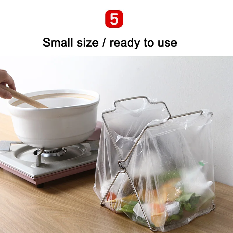 Горячая нержавеющая сталь мусорная полка для пакета стойка кухонная столешница