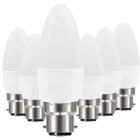 Упаковка светодиодных свечей OF6 B22 с 5 Вт B35нерегулируемая яркостьматовыйэквивалент 50 Втштыковая крышка