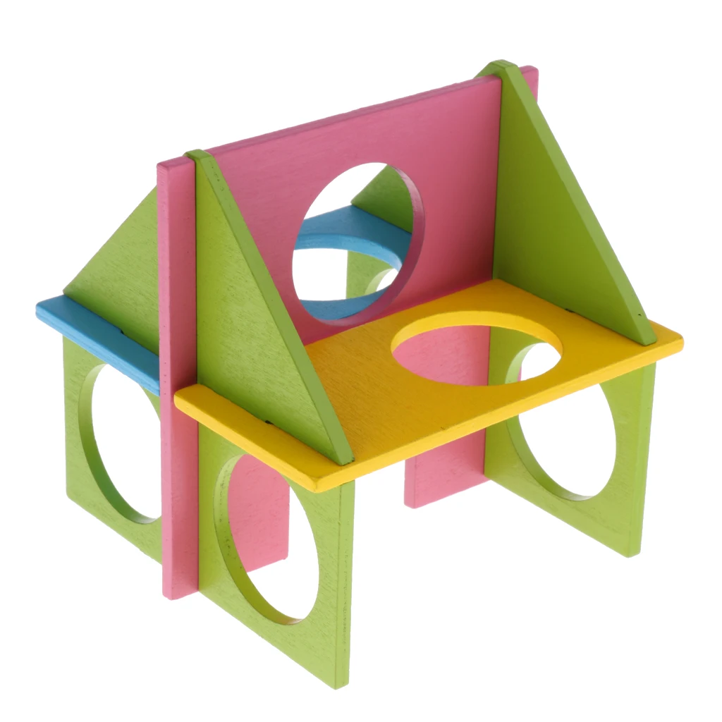 Деревянная игрушка для хомяка забавная натуральная спортивная площадка