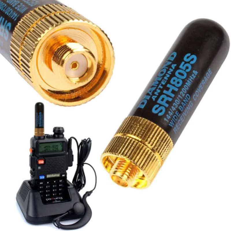 5 шт./лот Dual Band UHF + VHF SRH805S SMA женский антенна для Baofeng uv-5r BF-888s uv-82 UV-5RA uv-5re TK3107 2107 10 Вт