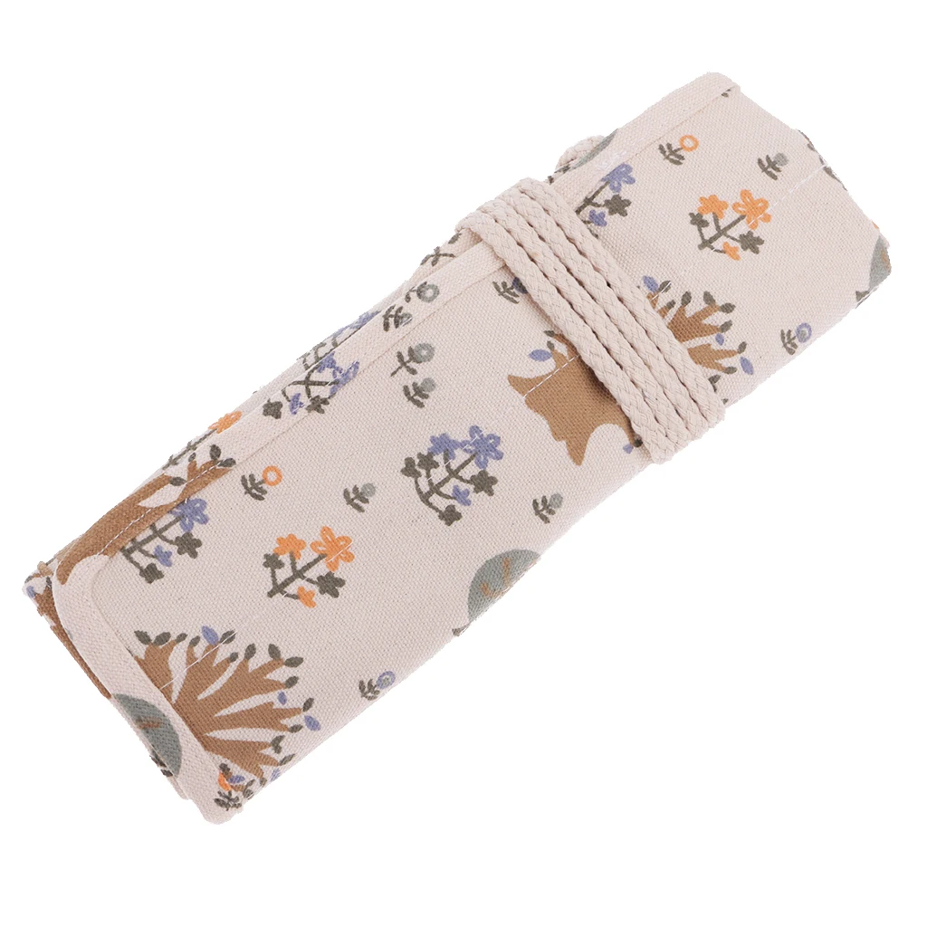 

Paint Brush Holder, 20 Slots Paint Brush Storage for Acrylic Oil Watercolor Gouache Artist Paint Brush Roll Canvas Pouch, Beige