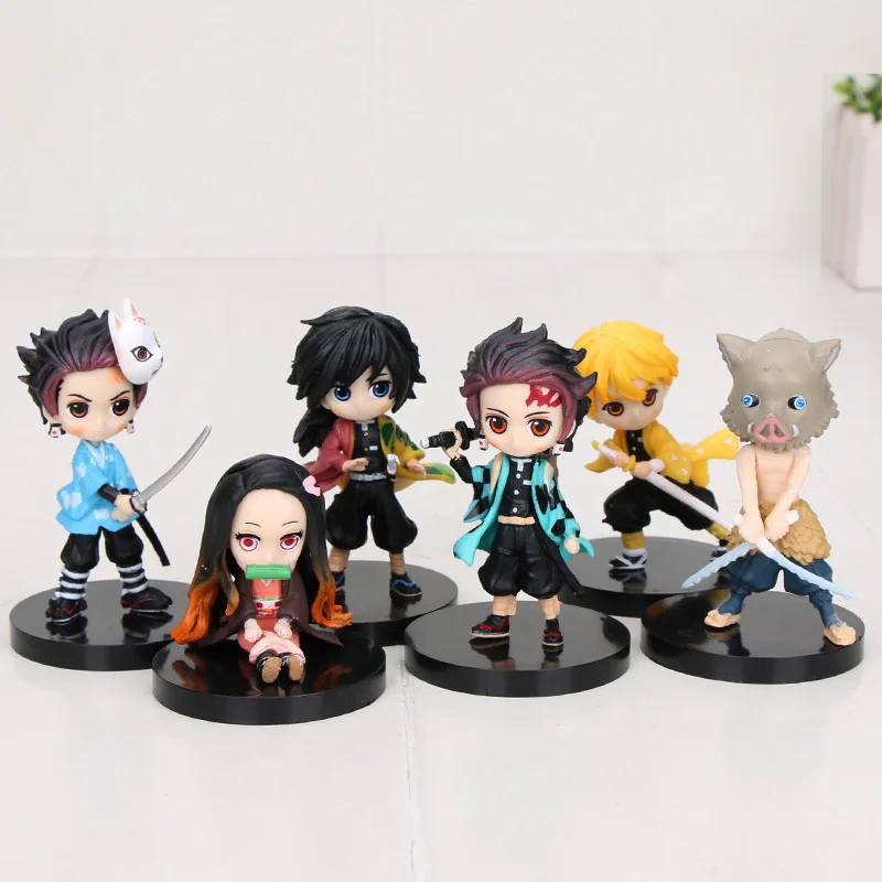 6-11cm Anime Kawaii Demon Slayer Figure Hunter X Figurine My Hero Academia Boku No Model Toys | Игрушки и хобби