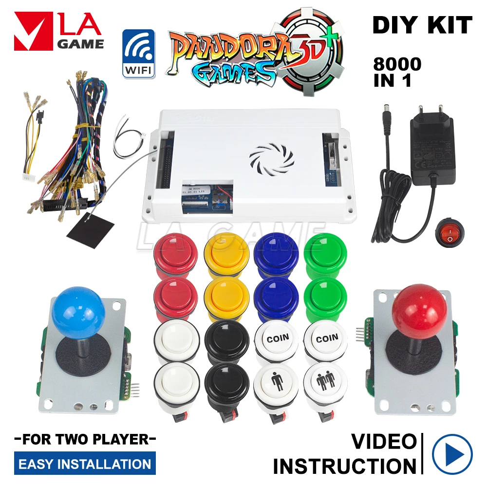 

Vga Hdmi Output Arcade Diy Kit Pandora Box 3d 8000 In 1 Happ Arcade Buttons 5 Pin 8 Way Joystick Chasis Arcade Pandora Wifi