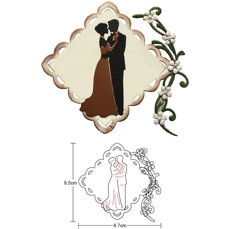 Ремесленные штампы металлические пара фона рамка скрапбукинг бумажный нож форма