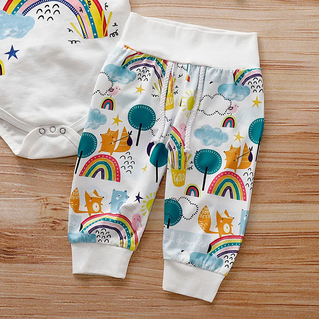 Комплект из 3 предметов Одежда для новорожденных девочек Осенний комбинезон с