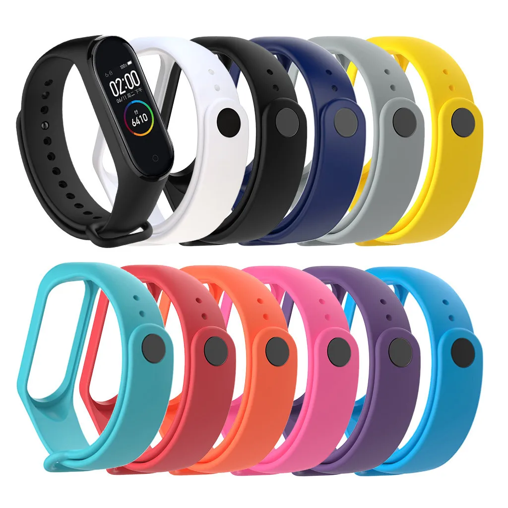 Small Size Silicone Watch Bands Solid Color Bracelet Multicolor Fashion Replacement Strap for Xiaomi Mi 4/3 #BL3 | Электроника