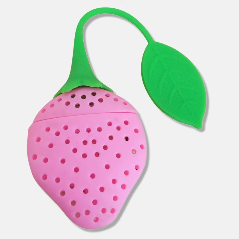 

1 Pc Herbal Spice Filter Kitchen Tools Strawberry Tea Accessories Infuser Ball Leaf Strainer Strawberry Bag for Brewing Device