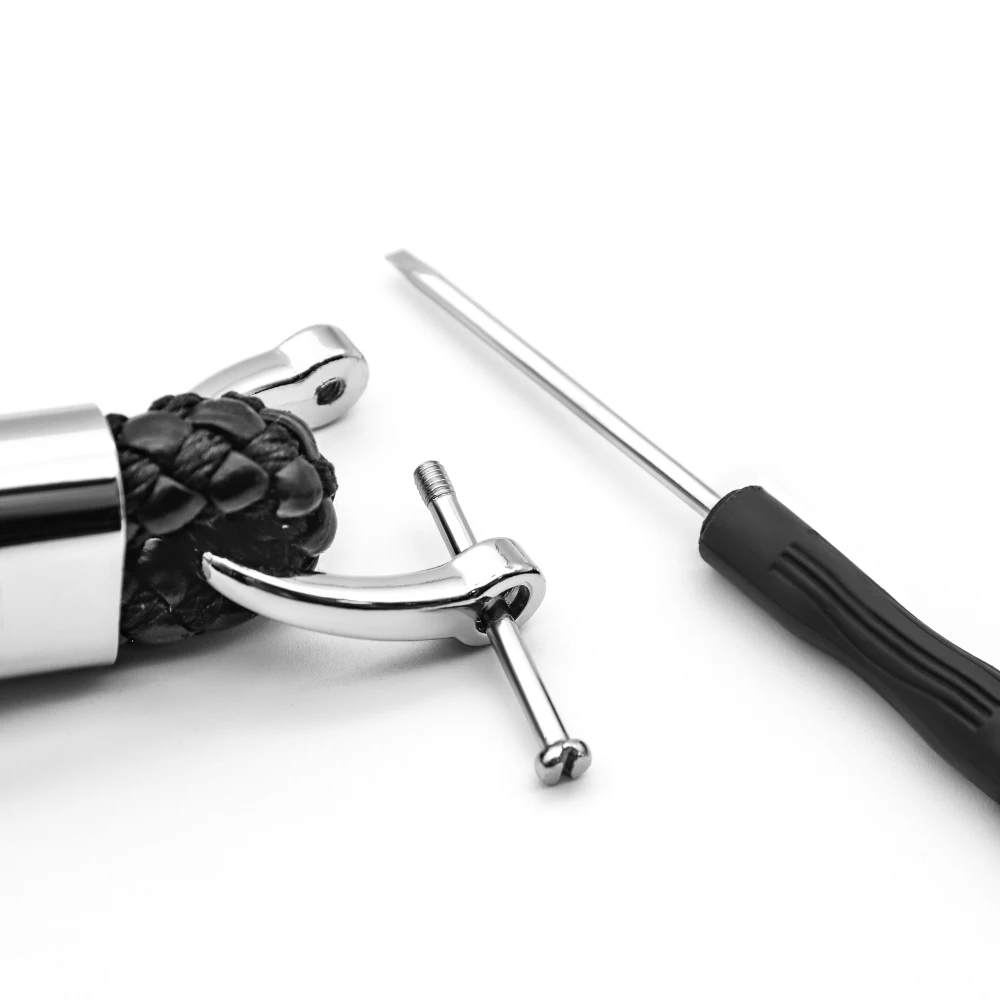 

1 pcs leather braided rope car styling key ring Horseshoe Buckle keychain creative gift for Jaguar- XE XK XF XEL XFL E-PACE