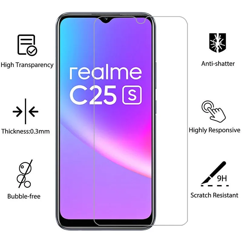 Защитное закаленное стекло для realme c25 c25s Защита экрана realmi realmy c 25 s 25c realmec25 realmec25s