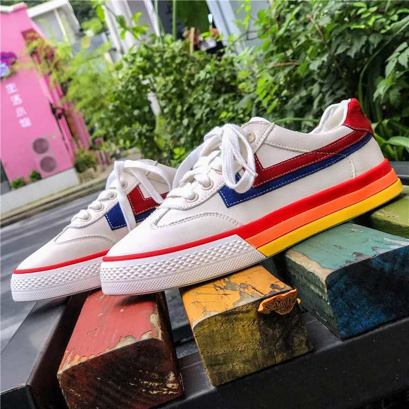 Парусиновая обувь Новинка 2019 года белые туфли на плоской подошве спортивная цвет