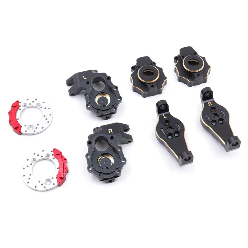 

Brass Axis Steering Cup Cover Brake Caliper Front Hub Carrier for 1/10 RC Crawler Car Traxxas TRX4 TRX-4