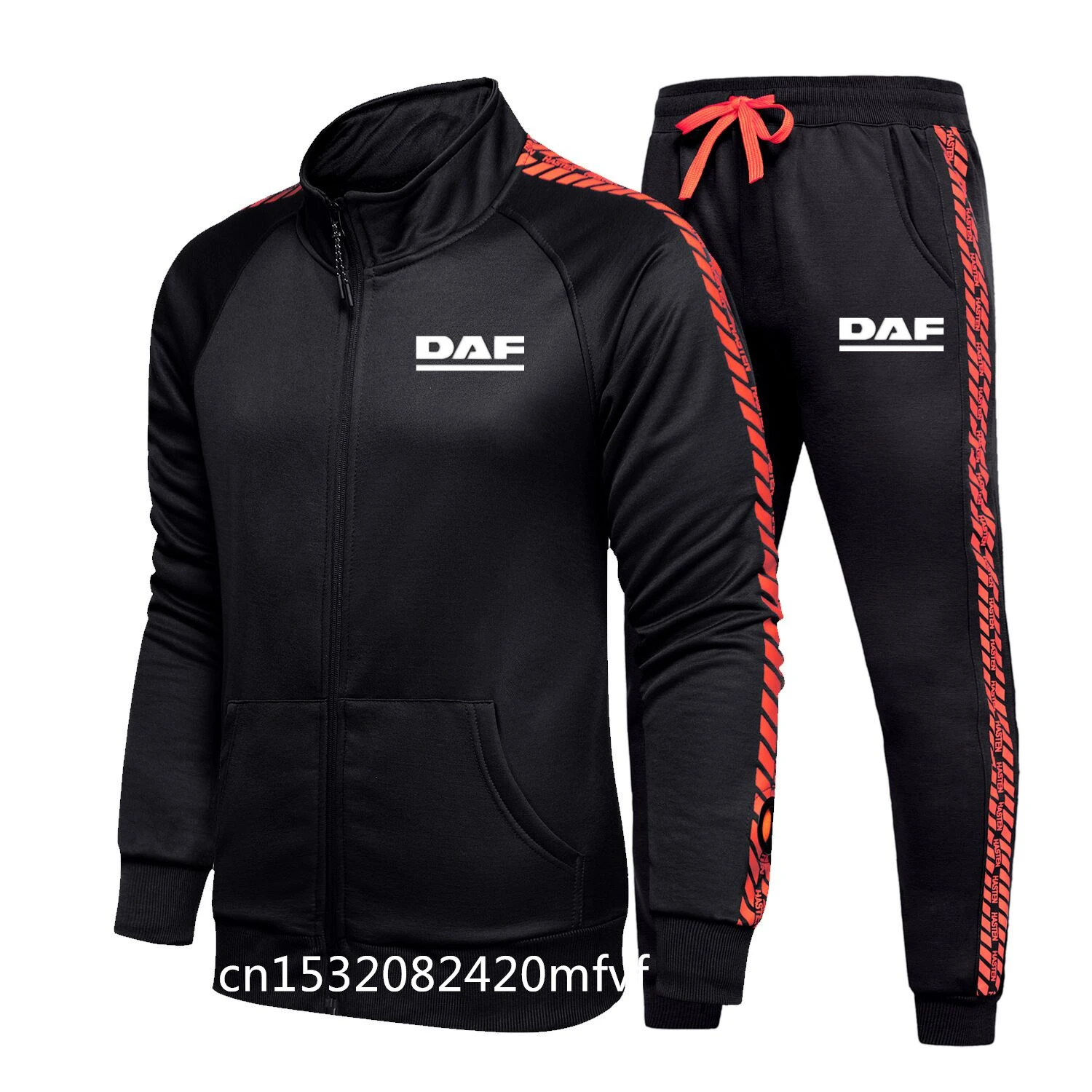 

2021 Hooded tracksuit Men Set Sporting for DAF Jacket+Pants 2 Pieces Sweatshirt &Pant racing Suit JI